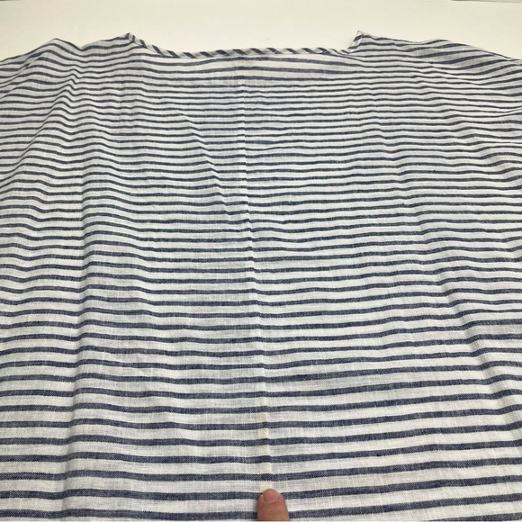 BeachLunchLounge Blue White Nautical Striped Short Sleeve Top SZ XL *FLAWED - Picture 12 of 15